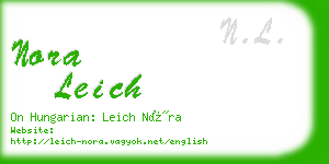 nora leich business card